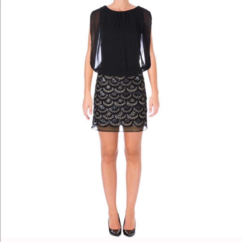 Sleeveless evening mini dress